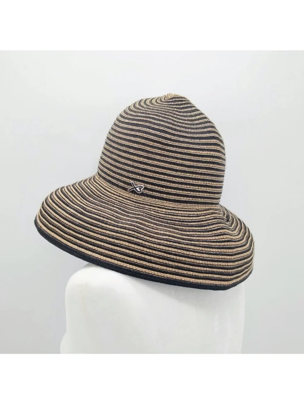 Vintage Betmar Large Bowler Hat-Tan/Black - Picture 7 of 7